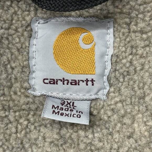 Carhartt Jacket C61 FRB Men 3XL TALL Sherpa Lined Sandstone Ridge Brown Duck VTG - Picture 8 of 16